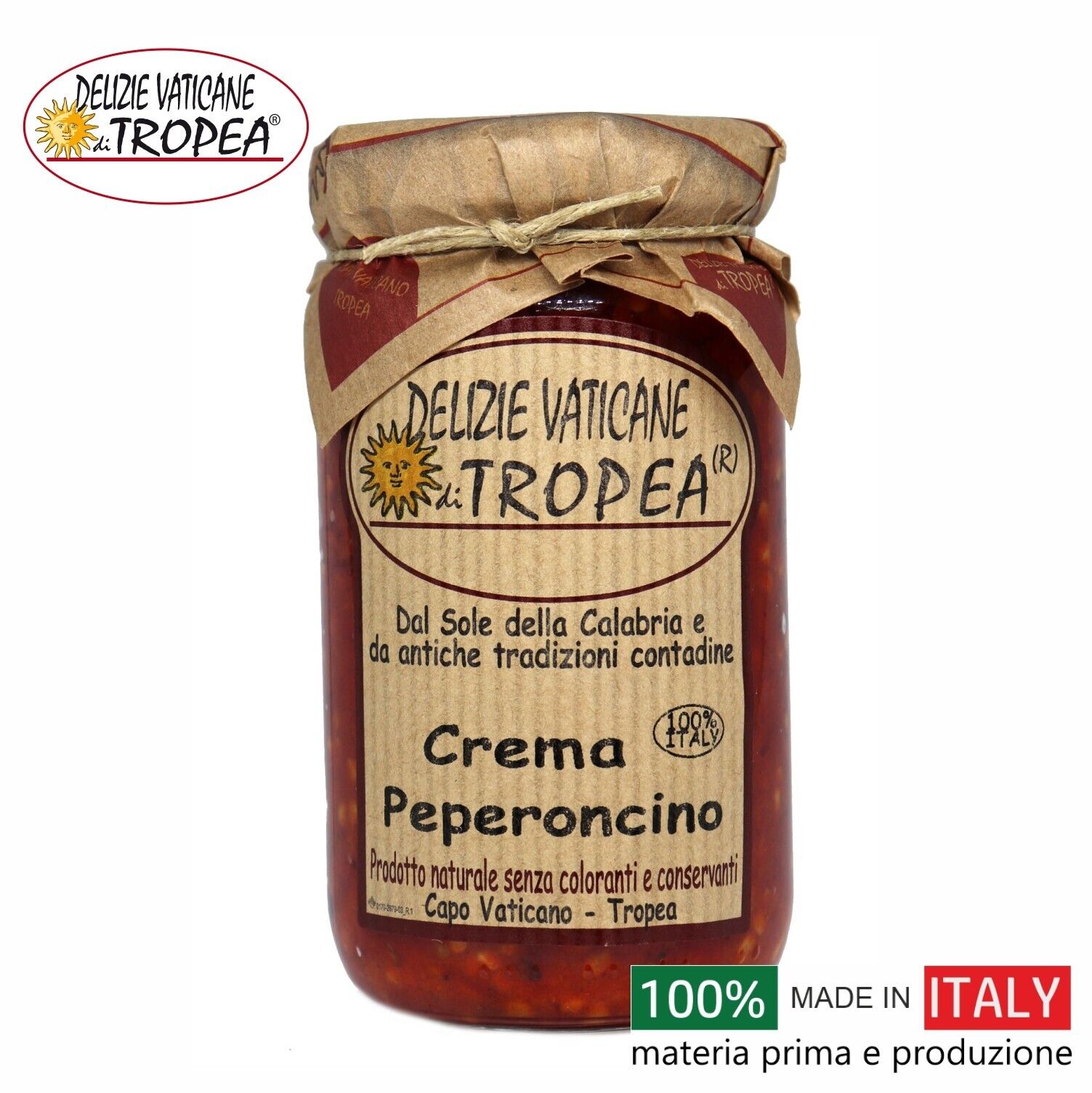 Crema Peperoncino Piccante in Olio di Oliva  180gr - Peperoncini Calabresi  100%