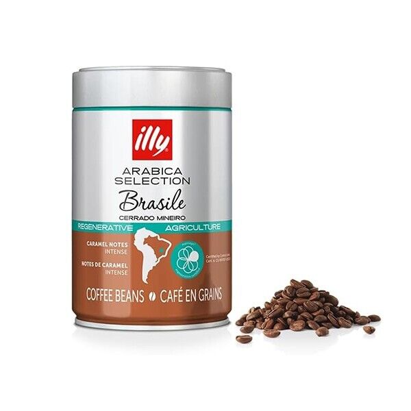 ILLY 6 Barattoli Caffè in Grani 250gr Arabica Selection Brasile Cerrado Mineiro