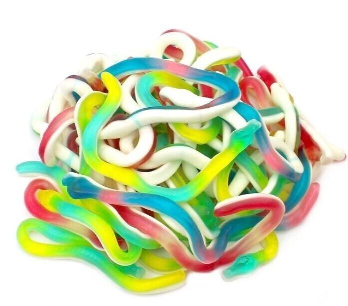 CARAMELLE GOMMOSE SNAKES SERPENTI BICOLORE GOMMOSI LUCIDI  - 250 GR