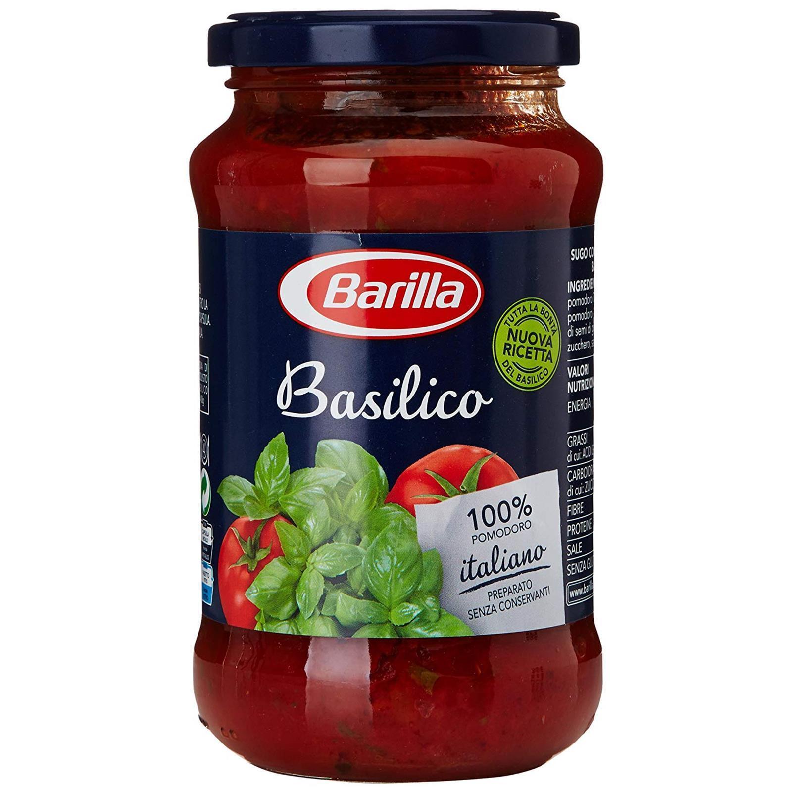 SUGO CON BASILICO PROFUMATO BARILLA SUGHI VASETTO 400 GR SALSA AL POMODORO PASTA
