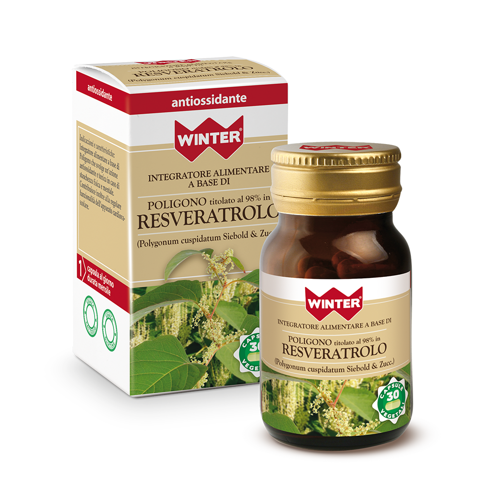 Poligono Titolato 98% Resveratrolo Winter 30 Capsule Vegetali