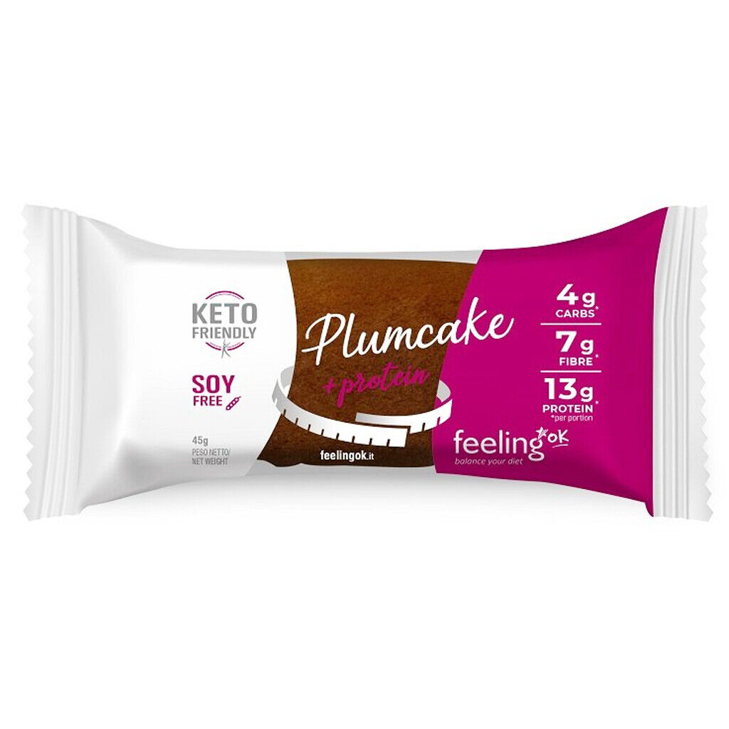 FEELING OK PLUMCAKE + PROTEIN 45 GR Cacao