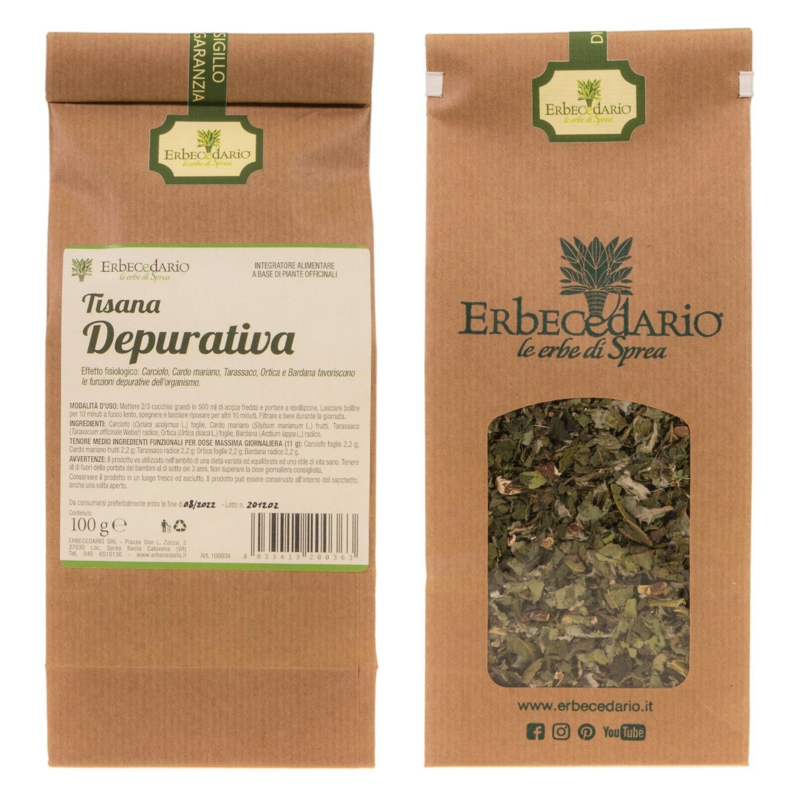 Tisana Depurativa Erbecedario Per Depurare Il Fegato, Con Azione Disintossicante