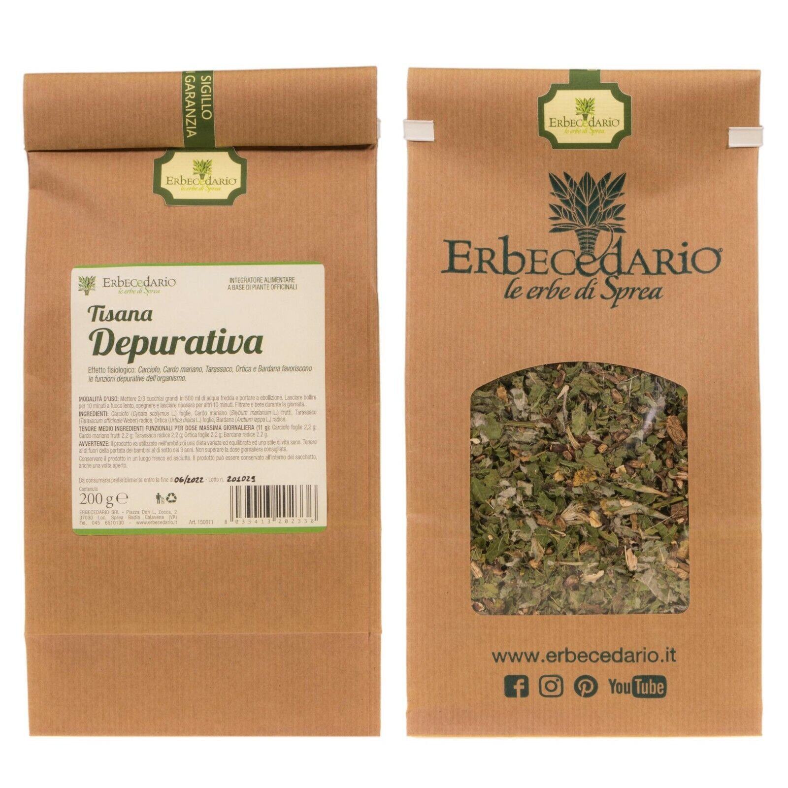 Tisana Depurativa Erbecedario Per Depurare Il Fegato, Con Azione Disintossicante