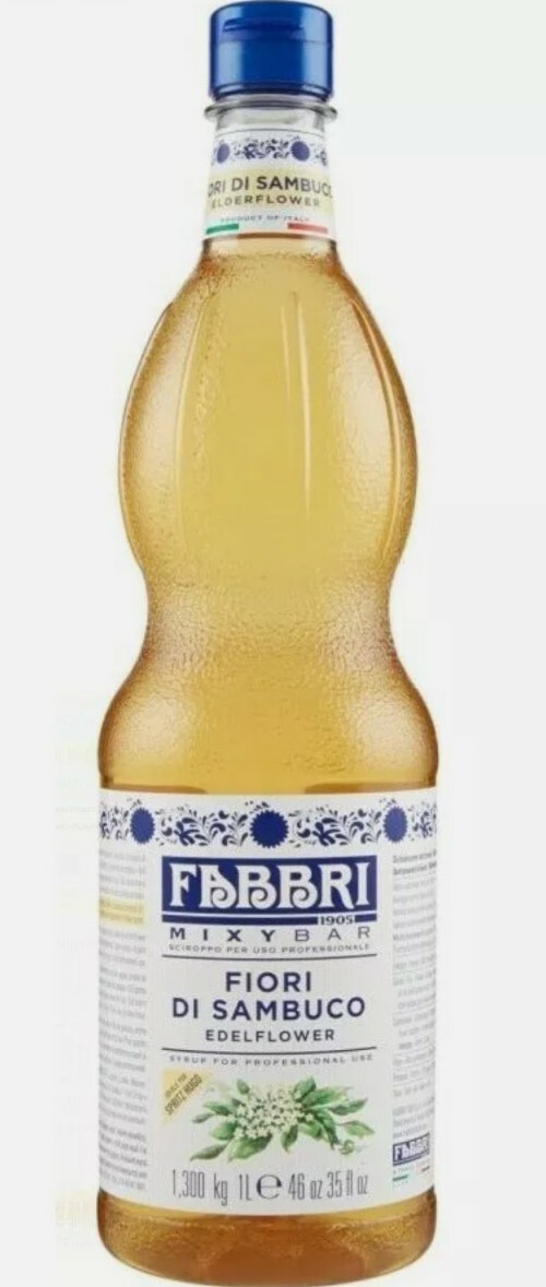 FABBRI SCIROPPO FIORI DI SAMBUCO 1 LITRO SCIROPPO ITALIANO PER COCKTAIL MIXYBAR