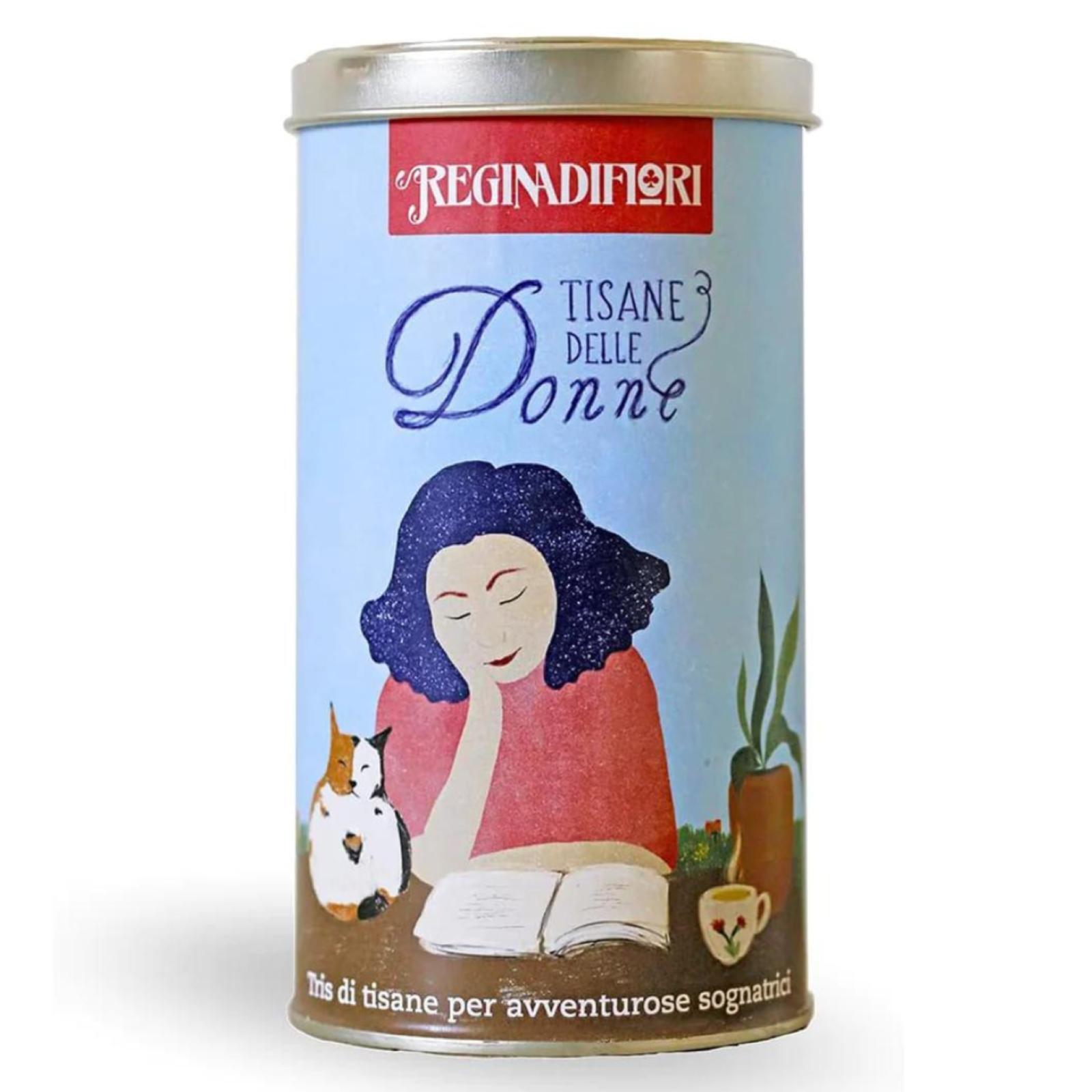 Tisana Regina di Fiori Tisane delle Donne Latta 12 Filtri Tisana Gusti Assortiti