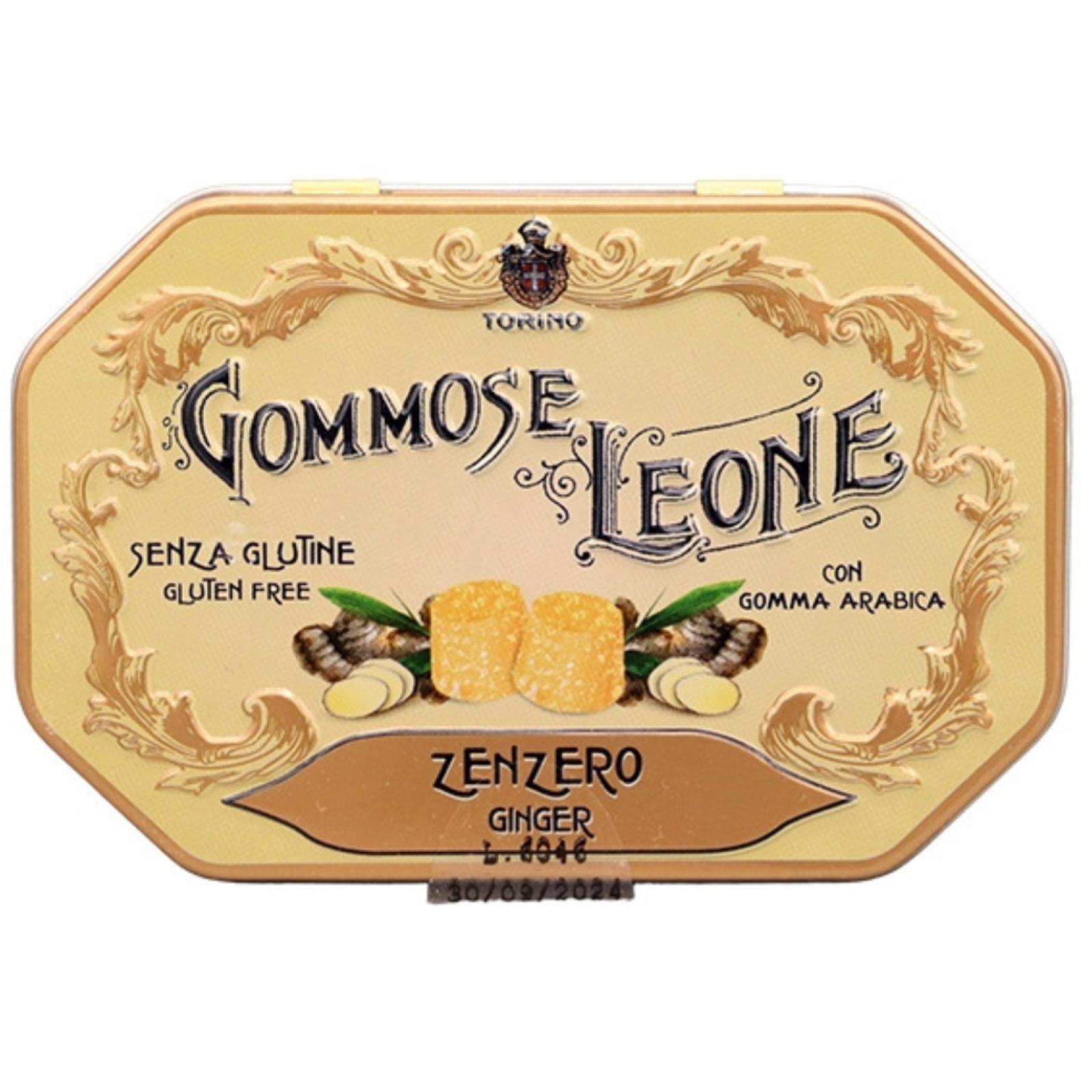 Caramelle Gommose Pastiglie Leone Gusto Zenzero Latta da 42 g Senza Glutine
