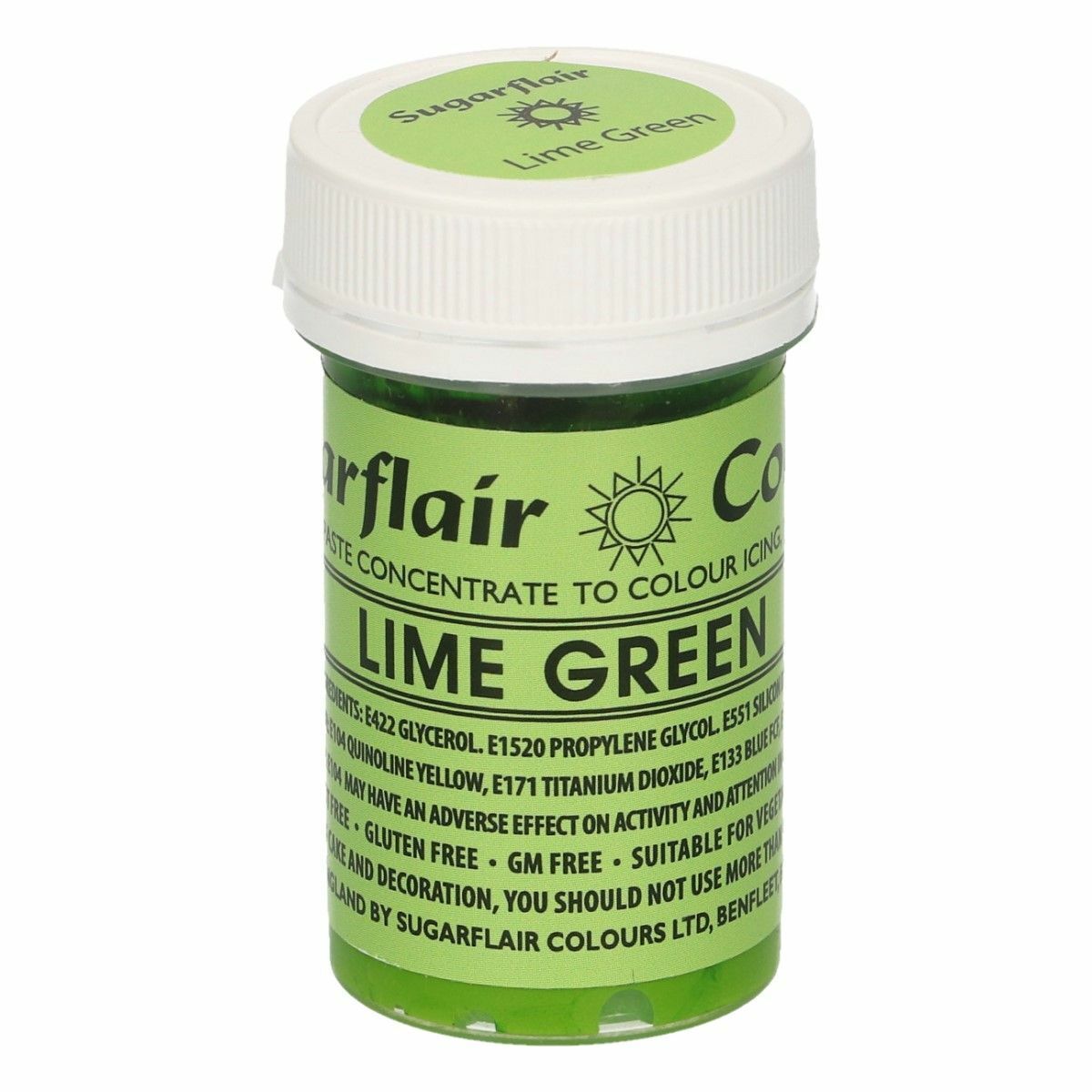 Colorante alimentare in gel Sugarflair VERDE LIME Coloranti alimentari