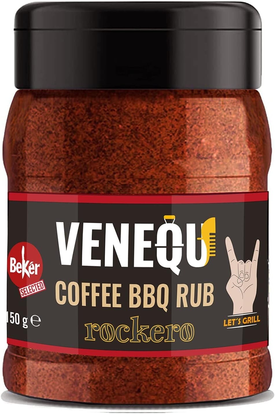 Venequ Rockero Coffee Dry BBQ RUB 150 gr con caffè e peperoncino