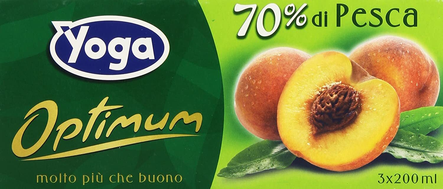 Yoga Succo Optimum Pesca Ml.200 (Confezione da 3)