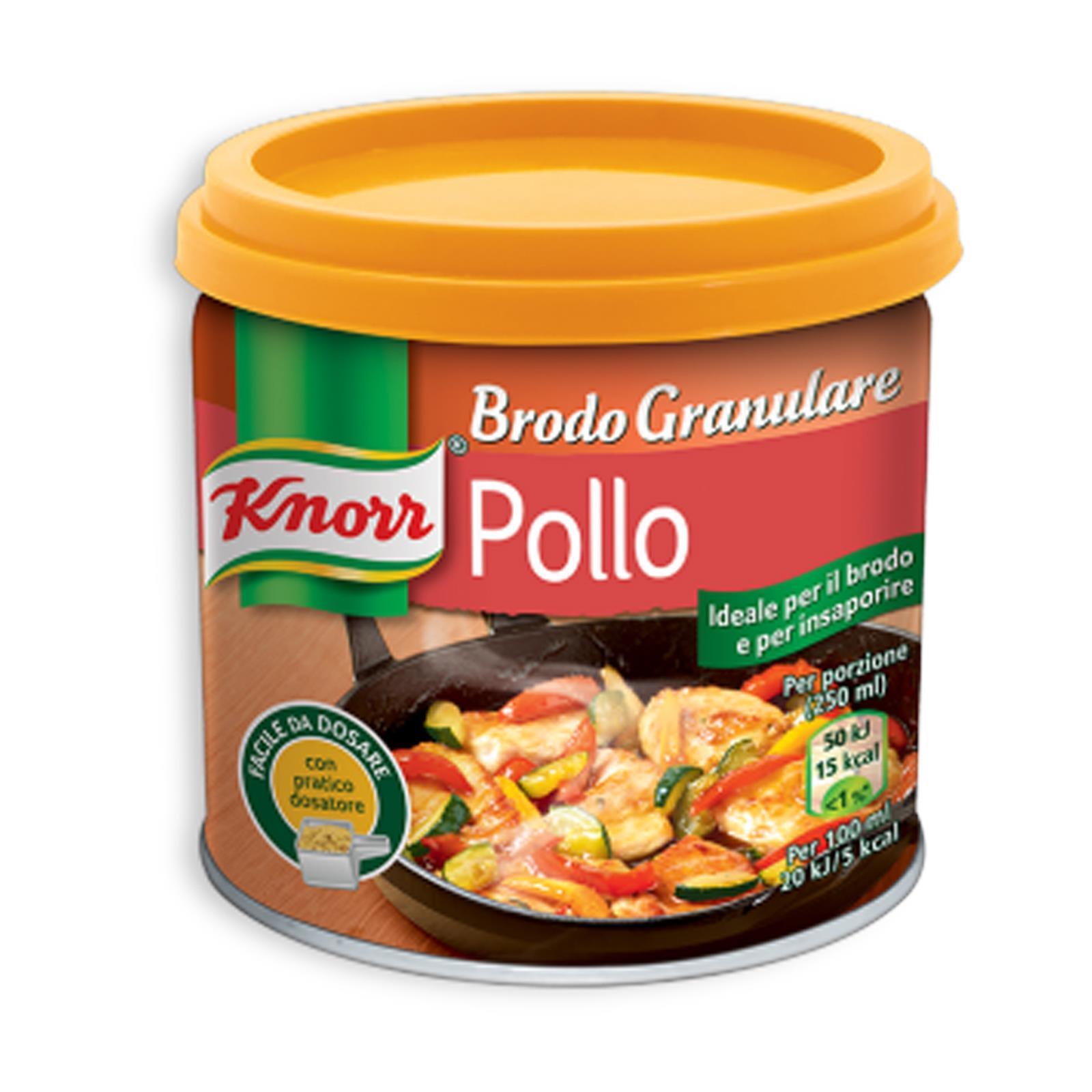 BRODO GRANULARE KNORR GUSTO POLLO 150 GR IDEALE PER INSAPORIRE CARNE DADO DADI