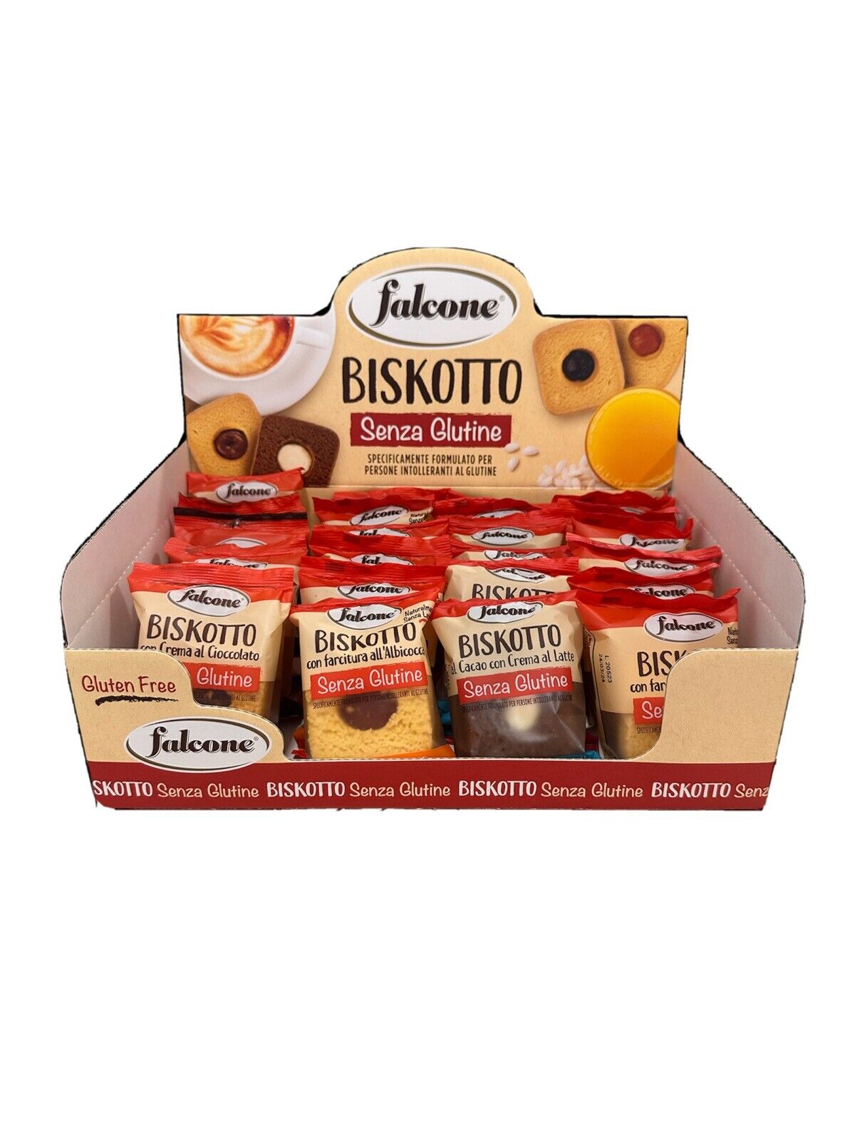 Biskotto Falcone Senza Glutine 24 x 55 g gusti assortit.. NEW PACKAGING