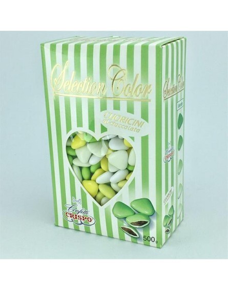 CONFETTI SELECTION AL CIOCCOLATO CUORICINI VERDI 500GR