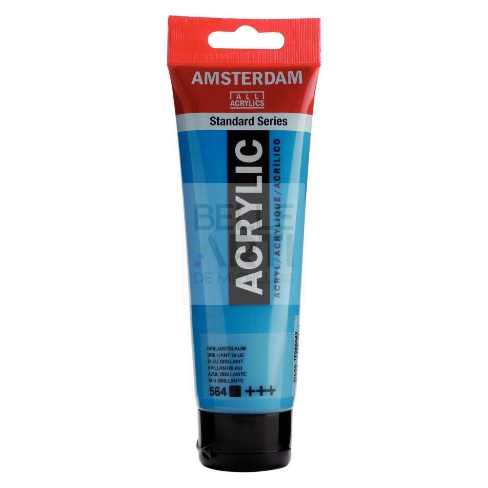 COLORE ACRILICO 564 BLU BRILLANTE AMSTERDAM "ACRYLIC" TUBO DA 120ML