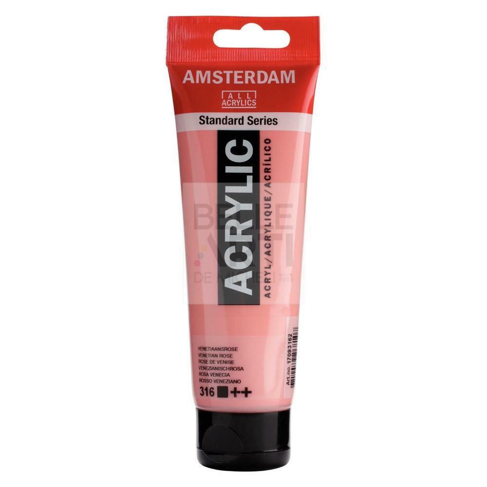 COLORE ACRILICO 316 ROSA VENEZIANO AMSTERDAM "ACRYLIC" TUBO DA 120ML