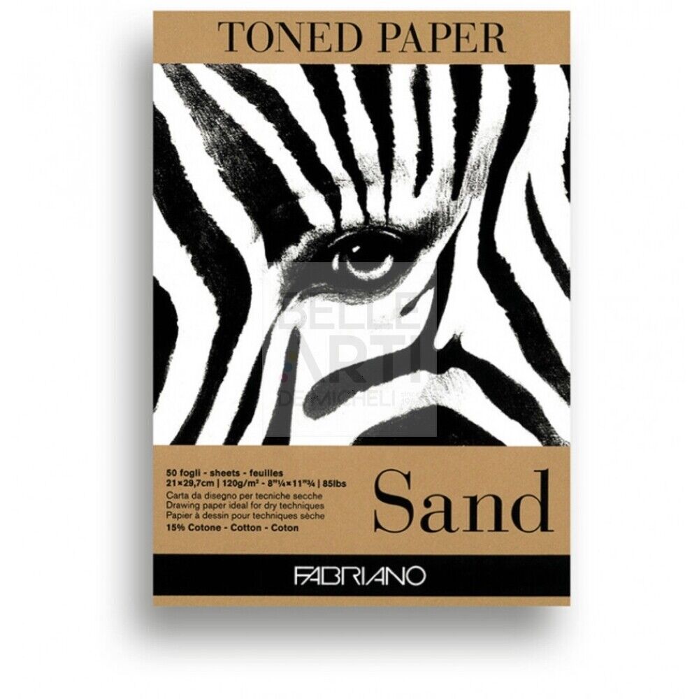 BLOCCO CARTA DA DISEGNO TONED PAPER " SAND " A4 120GR 50FG