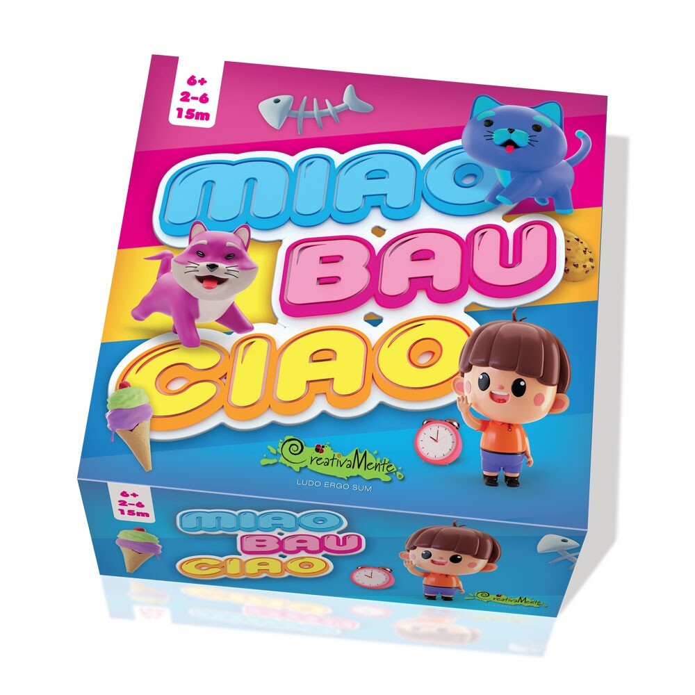 MIAO BAU CIAO gioco PARTY GAME in italiano CREATIVAMENTE età 6+