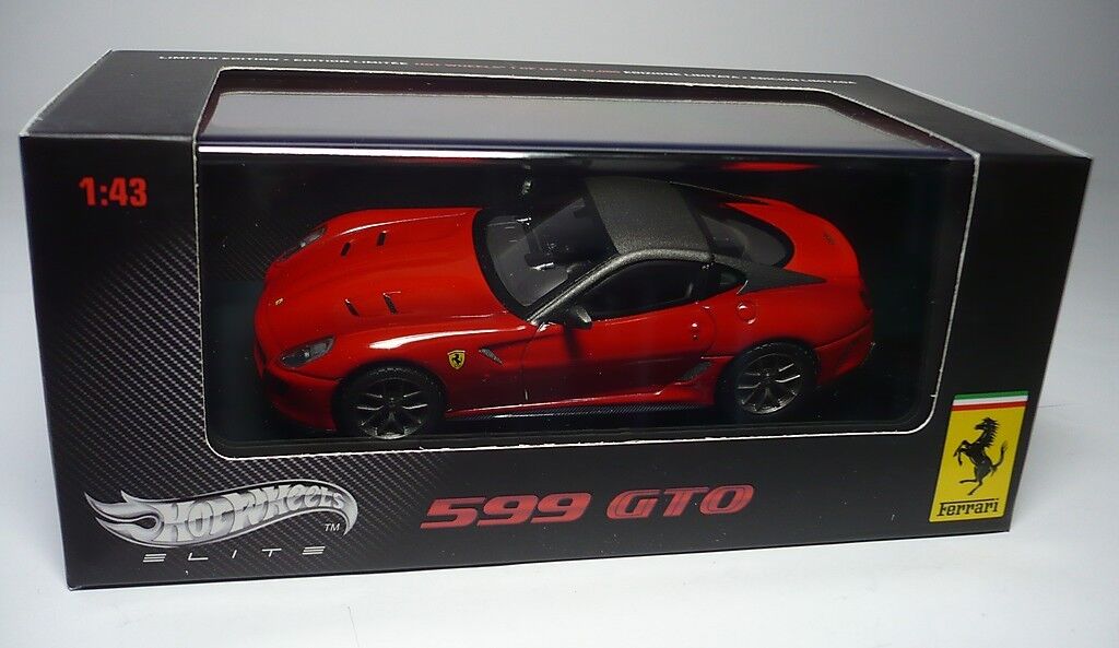 FERRARI 599 GTO 1:43 MATTEL HOT WHEELS ELITE NUOVO