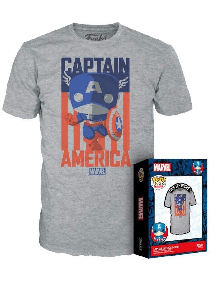 FUNKO POP TEES MARVEL CAPTAIN AMERICA Tg M VINYL FIGURE NEW!