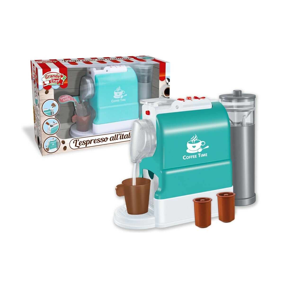 Macchina del caffe con cialde e luci - Grande Chef 67059 - 3+