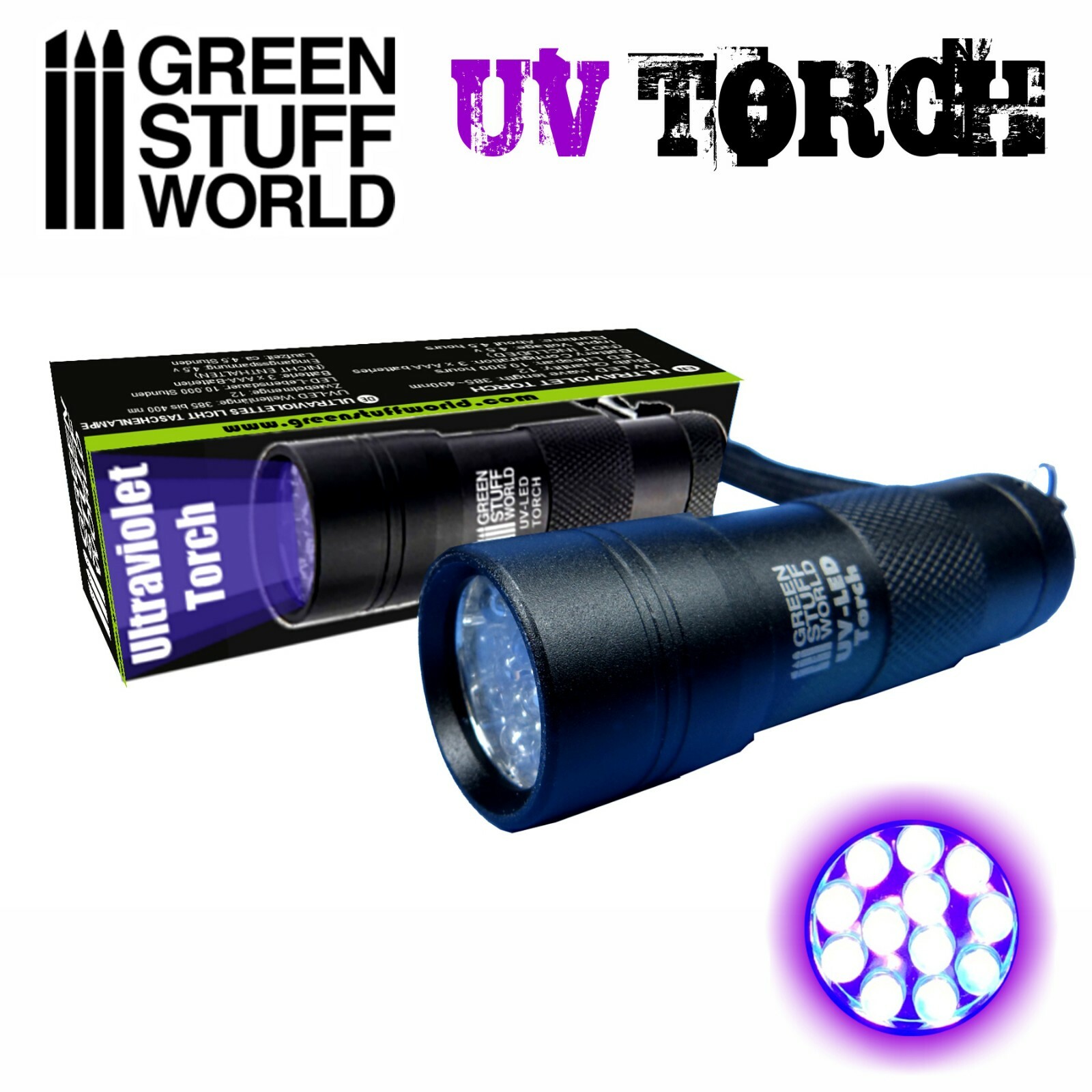 Lanterna a luce ultravioletta - LED luce nera fluor illuminazione fotografia