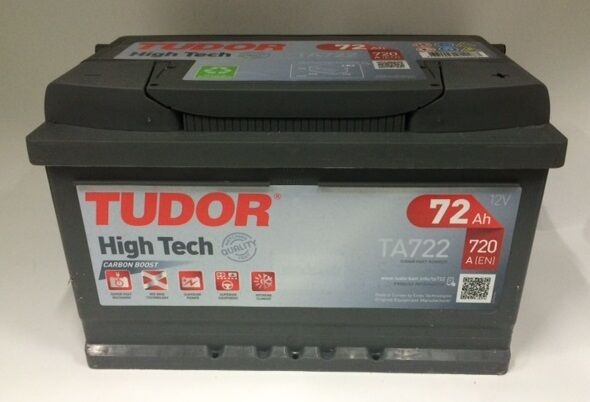 BATTERIA  72Ah 720A TUDOR TA722 EVOLUTION HIGH TECH **Spedizione Inclusa!!**