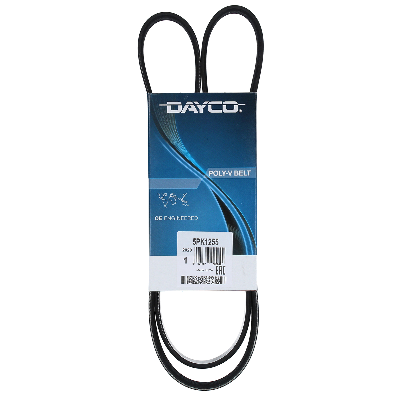 Cinghia Poly-V Dayco Ausiliaria per Veicoli Opel Omega Signum Vectra 5PK1255
