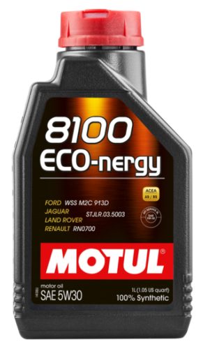 OLIO MOTORE 100% SINTETICO 8100 ECO-NERGY 5W30 PER AUTO 1 LITRO -  MOTUL 102782