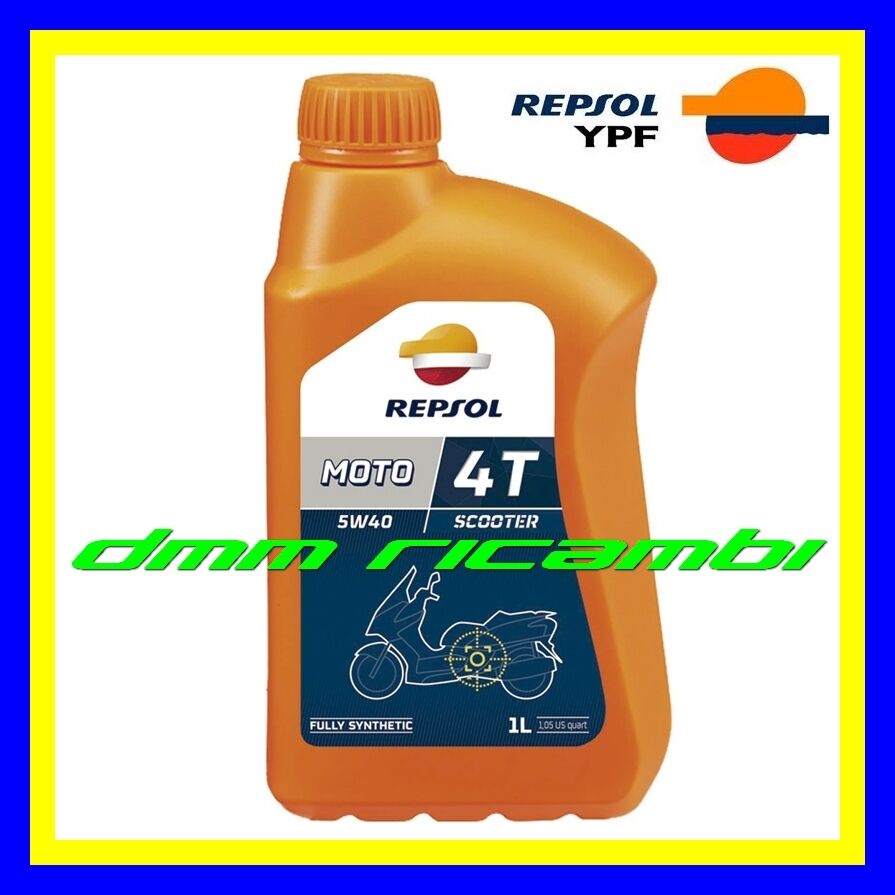 2 Litri Olio Motore 4 tempi REPSOL Scooter 5W40 Sintetico SL MA2 APRILIA PIAGGIO