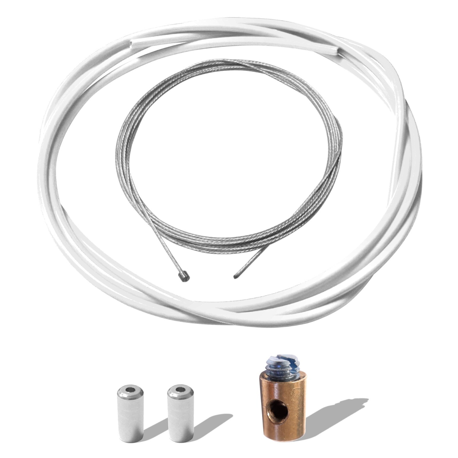 cavo acceleratore universale moto ciclomotore guaina serracavo Dell'orto, bianco