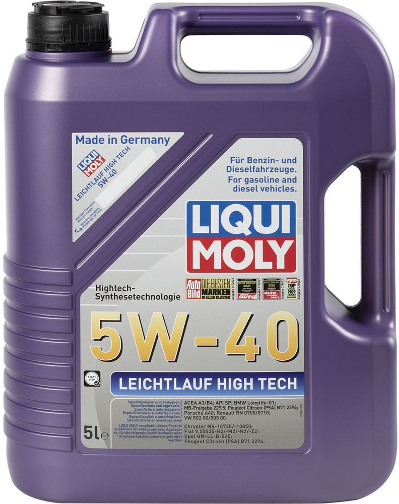 Olio motore Leichtlauf High Tech 5W-40 5L LIQUI-MOLY