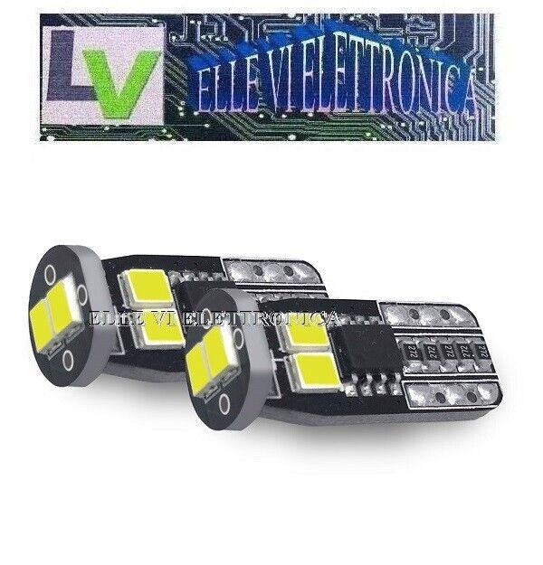 07710 PHONOCAR Coppia Lampade LED Luce Posizione T10 W5W 6000k Bianca CANBUS