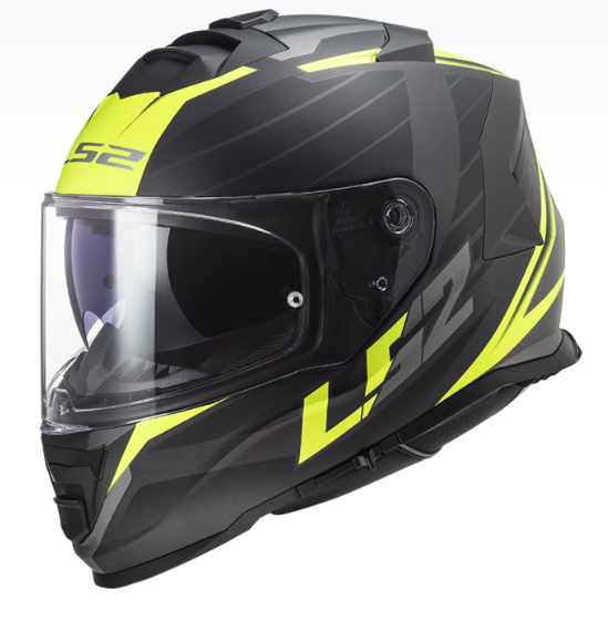 CASCO INTEGRALE LS2 FF800 STORM NERVE NERO OPACO H-V GIALLO TG XL ULTIMO PEZZO!!