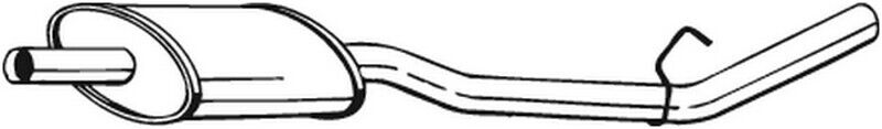 58 CV SILENZIATORE CENTRALE PER RENAULT Kangoo Express FC0/1 1.2 Bi-Fuel KW 43 C