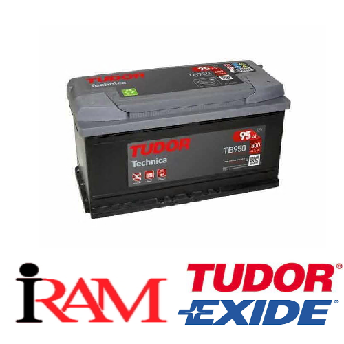 TUDOR TB950 BATTERIA TECHNICA 95AH 800A,ALFA ROMEO,FIAT,BMW,60672125