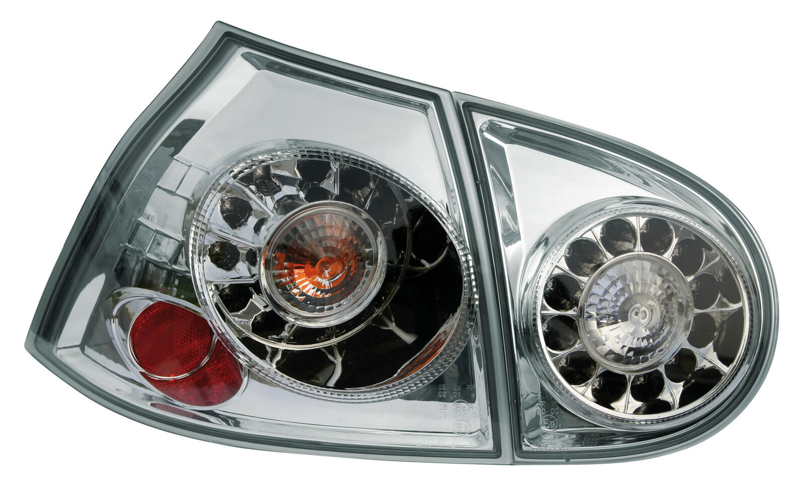 COPPIA FANALI POSTERIORI LED -  VW GOLF V (10/03>) - CROMO PILOT VW GOLF V  (10