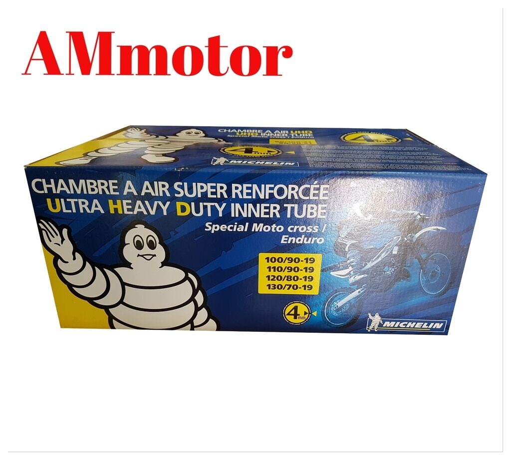 Camera D'aria 19 Ultra Rinforzata Motocross Michelin Spessore 4 mm Posteriore