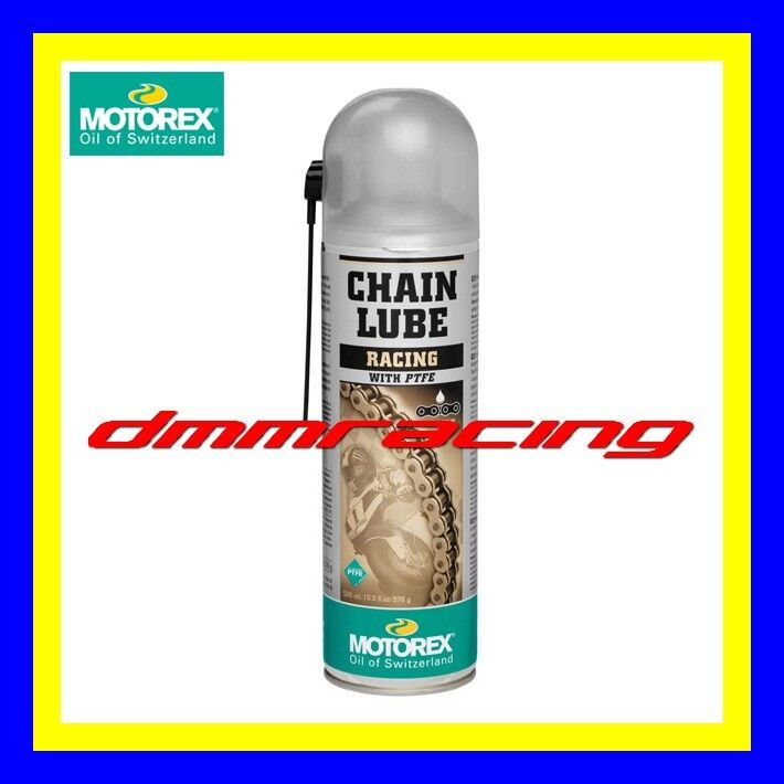 Lubrificante Catena MOTOREX Chain Lube Racing PTFE grasso bianco spray olio