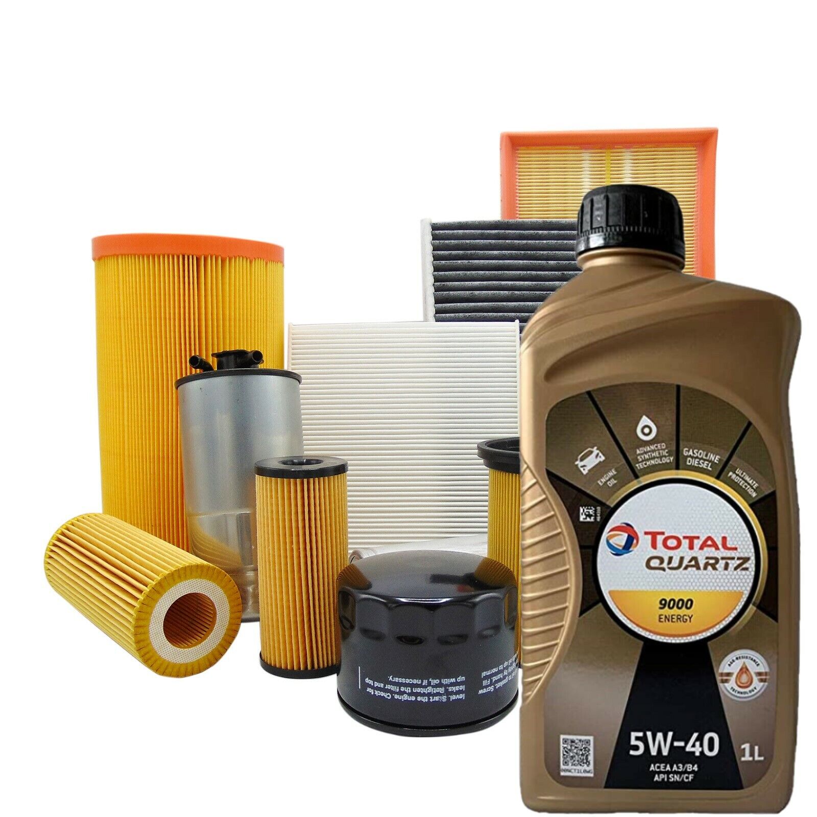 KIT TAGLIANDO SPEED PEUGEOT 206 SW 1.4 HDI 50 KW 07/2002 8HX 8HZ OLIO TOTAL 5W40