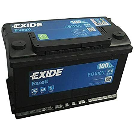 BATTERIA PER AUTO 12V 100 AH POSITIVO A DX 720A SPUNTO EXIDE EXCELL EB1000
