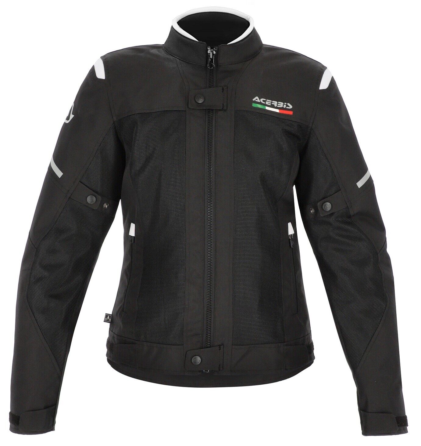 GIACCA MOTO DONNA 4 STAGIONI ACERBIS RUBY LADY CE NERO BIANCO TG M TRE STRATI