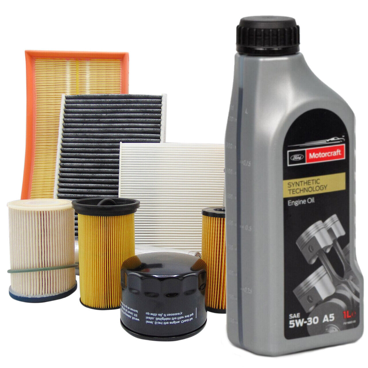 KIT TAGLIANDO FILTRI WIX + 4 LT OLIO FORD 5W30 FOCUS II 1.6 TDCI