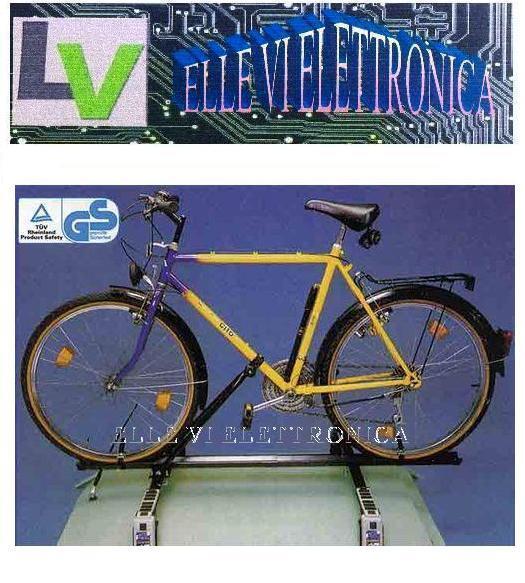 2-11 BBROS CERVINO Porta Bici Da Tetto Auto Per Barre Acciaio Nero Omologato