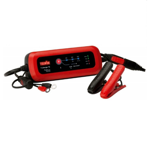 TELWIN - Caricabatteria Tronic T-Charge 12  12V 230V Per Auto Moto