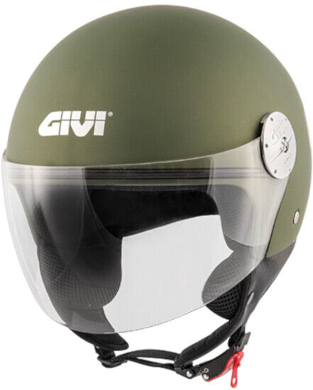 Casco helmet jet GIVI 10.7 Mini J verde Opaco Taglia Size S