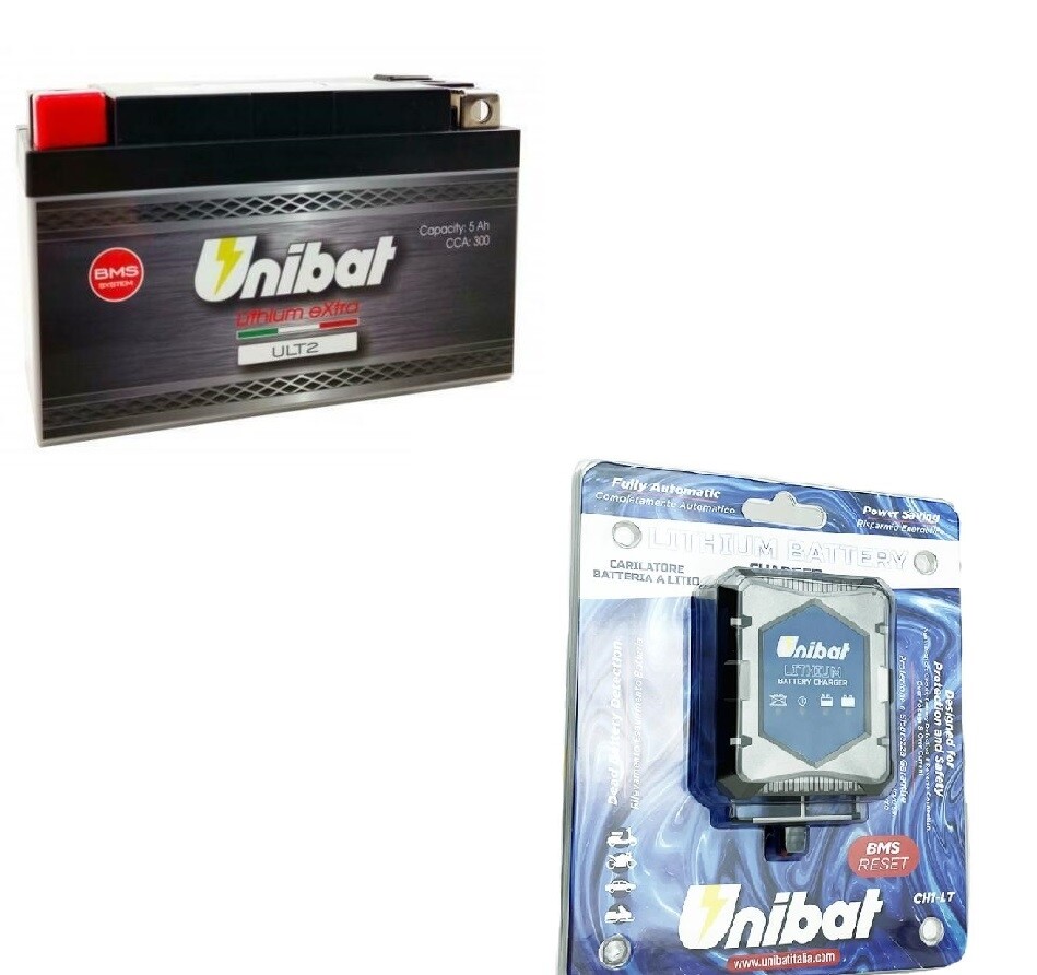 BATTERIA+CARICA BATTERIE A LITIO UNIBAT ULT2 300 AMPERE 12V