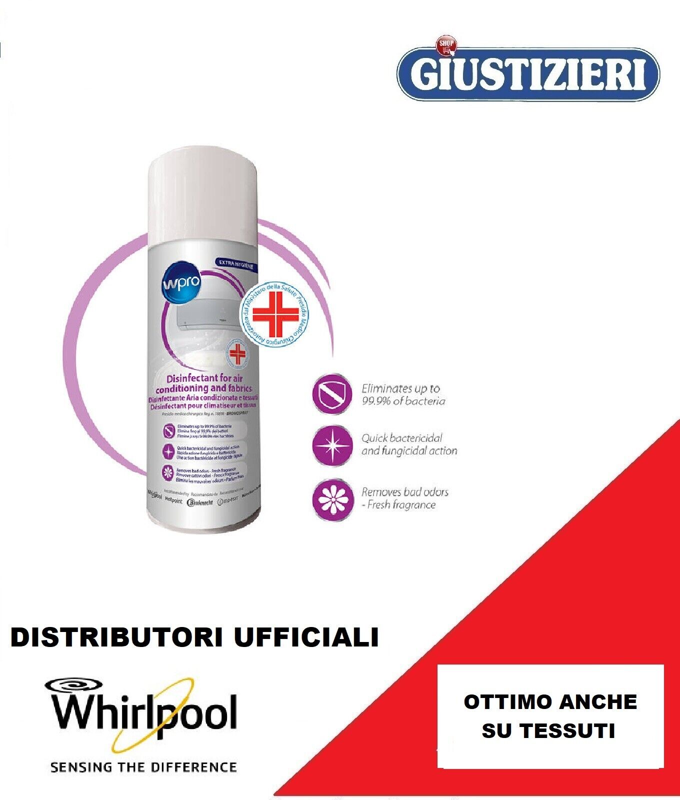488000642304 DISINFETTANTE PER ARIA CONDIZIONATA E TESSUTI 400ML