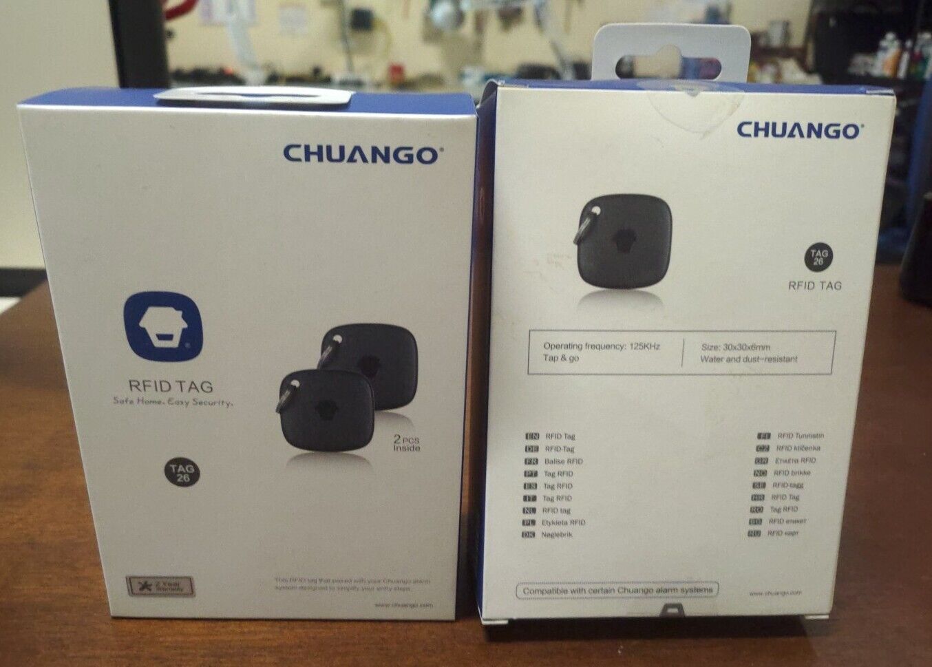 Chuango RFID Tag RFID per Kit Antifurto TAG 26. Conf. 2x2 Totale 4 RFID