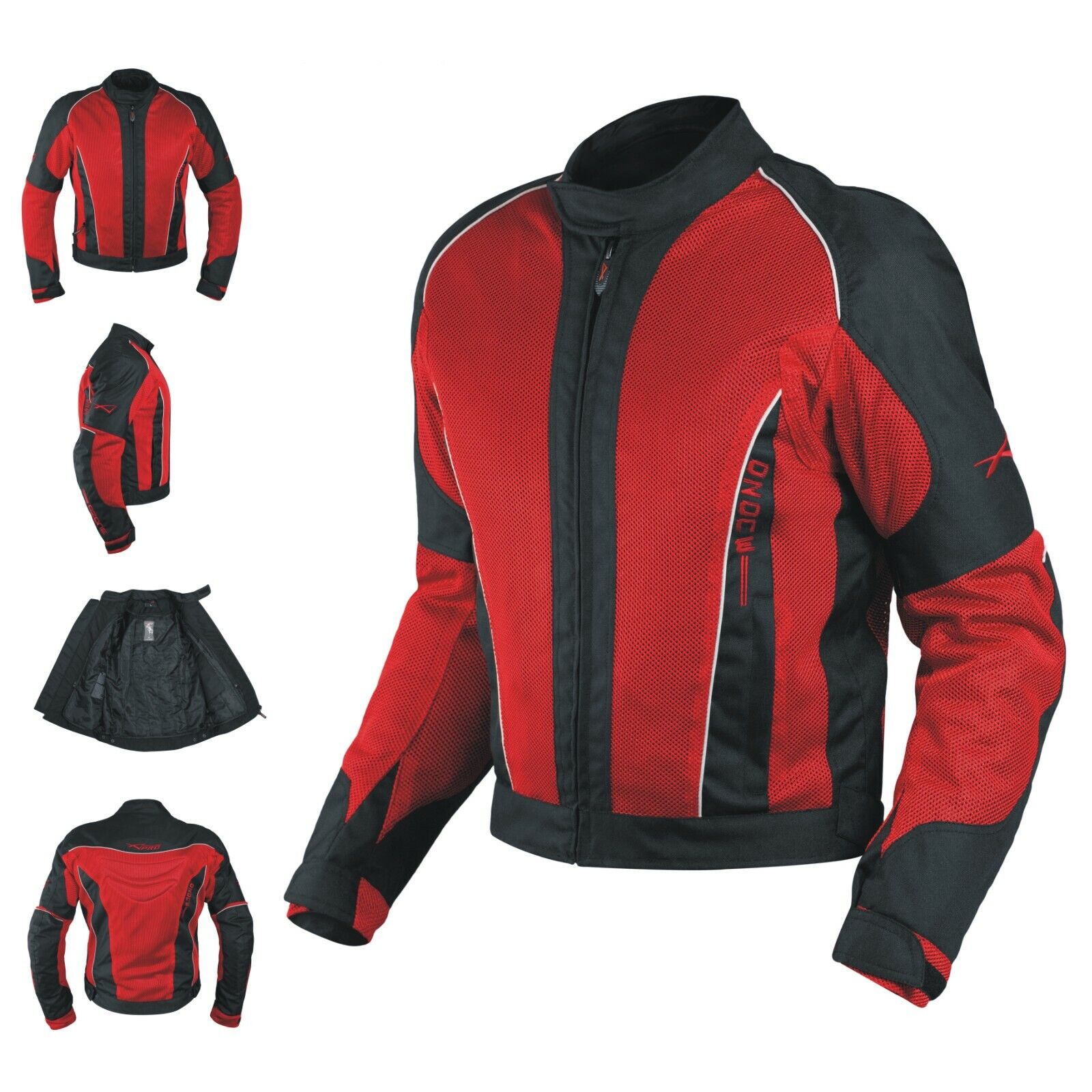 CE Armour Mesh Summer Tex Jacket Motorbike Motorcycle Pants Sonicmoto Red XXL