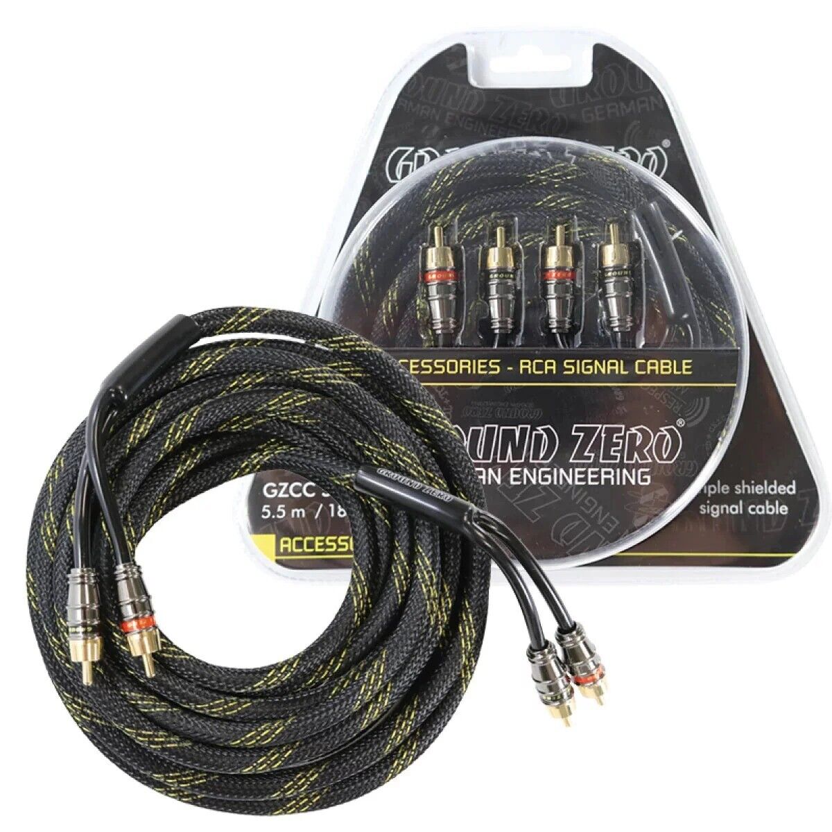 Ground Zero GZCC 5.5X-TP Cavi RCA 5 mt High Quality  Cavo rca auto alta qualita